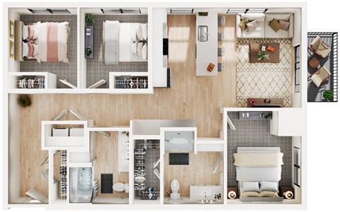 a 3d rendering of the clubhouse floor plan at the crossings at white marsh apartments in white